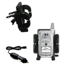 Gomadic Nextel i870 / i875 Auto Vent Holder with Car Charger - Uses TipExchange