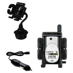Gomadic Nextel i920 Auto Cup Holder with Car Charger - Uses TipExchange