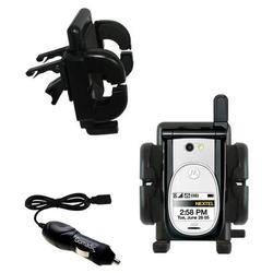 Gomadic Nextel i920 Auto Vent Holder with Car Charger - Uses TipExchange