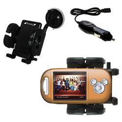 Gomadic Nickelodean Mix Max Player Auto Windshield Holder with Car Charger - Uses TipExchange