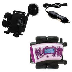 Gomadic Nickelodean Spongebob Squarepants MP3 Player Auto Windshield Holder with Car Charger - Uses Gomadic