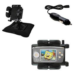 Gomadic Nickelodean Spongebob Squarepants Multimedia Player Auto Bean Bag Dash Holder with Car Charger - Use