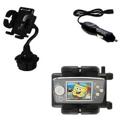 Gomadic Nickelodean Spongebob Squarepants Multimedia Player Auto Cup Holder with Car Charger - Uses Gomadic