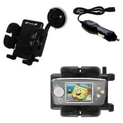 Gomadic Nickelodean Spongebob Squarepants Multimedia Player Auto Windshield Holder with Car Charger - Uses G