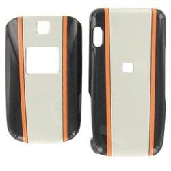 Wireless Emporium, Inc. Nokia 6085/6086 Orange & White Stripes Snap-On Protector Case Faceplate