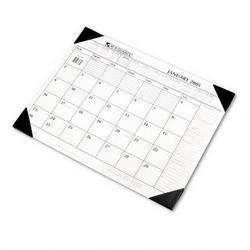 At-A-Glance Nonrefillable Two Color Monthly Vinyl Desk Pad Calendar, 22 x 17, Black Holder