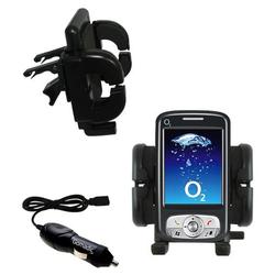 Gomadic O2 XDA Atom Auto Vent Holder with Car Charger - Uses TipExchange