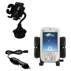 Gomadic O2 XDA II Mini Auto Cup Holder with Car Charger - Uses TipExchange