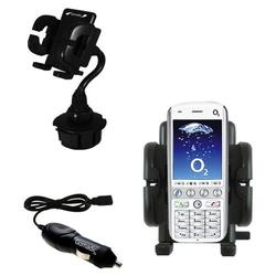 Gomadic O2 XPhone IIm Auto Cup Holder with Car Charger - Uses TipExchange