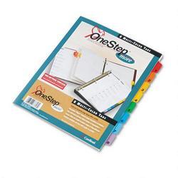 Cardinal Brands Inc. OneStep® More Index System with Table of Contents, Multicolor Tabs 1 8, 1 Set