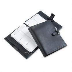 Daytimer/Acco Brands Inc. Organizer Starter Set Verona Leather Binder, 5 1/2x8 1/2, Black (DTM84971)