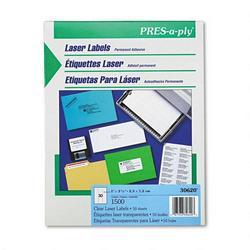Avery-Dennison PRES A Ply Laser Address Labels, 2 3/4 X 1 Inch, Clear, 1400 per box