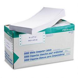 Avery-Dennison PRES A Ply Pin fed Computer Labels, 4 X 1 15/16 Inch, White, 5000 per box