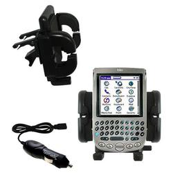 Gomadic PalmOne Treo 90 Auto Vent Holder with Car Charger - Uses TipExchange