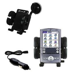 Gomadic PalmOne Tungsten T Auto Windshield Holder with Car Charger - Uses TipExchange