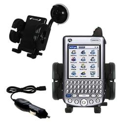 Gomadic PalmOne Tungsten W Auto Windshield Holder with Car Charger - Uses TipExchange
