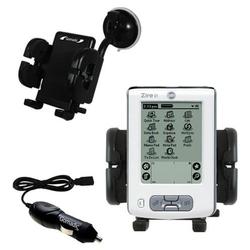 Gomadic PalmOne Zire 21 Auto Windshield Holder with Car Charger - Uses TipExchange