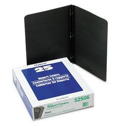 Esselte Pendaflex Corp. Panel and Border Leatherette Front Report Cover, Black, 25 per Box