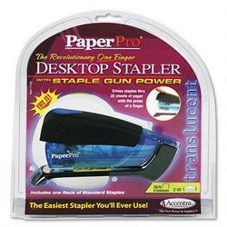 Accentra, Inc. PaperPro™ Desktop Stapler, Translucent Blue/Black
