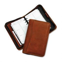 Daytimer/Acco Brands Inc. Personal Organizer Starter Set, Aviator Leather Binder, 3 3/4x6 3/4, Dark Tan