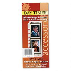 Daytimer/Acco Brands Inc. Photo Page Locator for Desk Size Looseleaf Planners, Holds 4 Photos