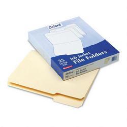 Esselte Pendaflex Corp. Pocket Folders, Recycled, Asst. 1/3 Cut Top Tabs, Letter, Manila, 25/Box