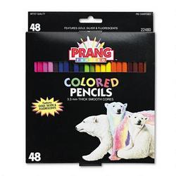 Dixon Ticonderoga Co. Prang® Presharpened Colored Pencils, 3.3mm Lead, 48 Color Set