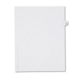 Avery-Dennison Preprinted Legal Side Tab Dividers, Tab Title 70, 11 x 8 1/2, 25/Pack