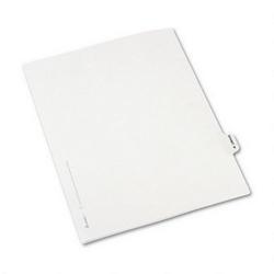 Avery-Dennison Preprinted Legal Side Tab Dividers, Tab Title Exhibit W, 11 x 8 1/2, 25/Pack
