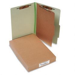 Acco Brands Inc. Pressboard 25 Point Classification Folders, Legal, 4 Section, Leaf Green, 10/Bx