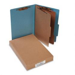 Acco Brands Inc. Pressboard 25 Point Classification Folders, Legal, 6 Section, Sky Blue, 10/Bx