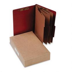 Acco Brands Inc. Pressboard 25 Point Classification Folders, Legal, 8 Section, Earth Red, 10/Bx