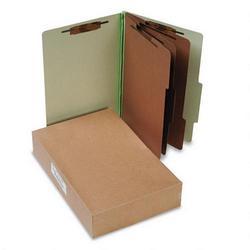 Acco Brands Inc. Pressboard 25 Point Classification Folders, Legal, 8 Section, Leaf Green, 10/Bx