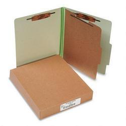 Acco Brands Inc. Pressboard 25 Point Classification Folders, Letter, 4 Section, Leaf Green, 10/Bx