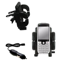 Gomadic Qtek 8020 Auto Vent Holder with Car Charger - Uses TipExchange