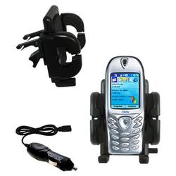 Gomadic Qtek 8060 Auto Vent Holder with Car Charger - Uses TipExchange