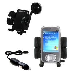 Gomadic Qtek S110 Auto Windshield Holder with Car Charger - Uses TipExchange