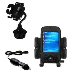 Gomadic Qtek S200 Auto Cup Holder with Car Charger - Uses TipExchange