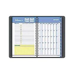 At-A-Glance QuickNotes® Daily/Monthly Hourly, Appointment Book, 4 7/8 x 8, Black