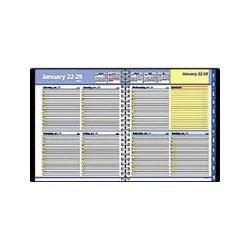 At-A-Glance QuickNotes® Weekly/Monthly Hourly Appt. Book, 8 x 9 7/8, Deluxe Cover, Black