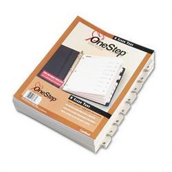 Cardinal Brands Inc. QuickStep™ Bulk Index System, White Tabs 1 8, 24 Sets/Box