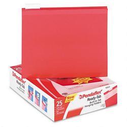 Esselte Pendaflex Corp. Ready Tab™ Colored Reinforced Hanging Letter Folders, 1/5 Cut, Red, 25/Box