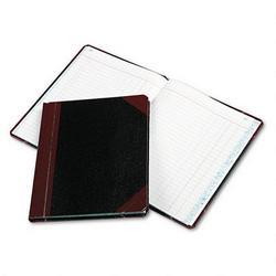 Esselte Pendaflex Corp. Record/Account Book, Black/Red Cover, Journal Rule, 9 5/8 x 7 5/8, 150 Pages