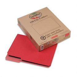 Esselte Pendaflex Corp. Recycled Colored File Folders, 1/3 Cut, Letter Size, Red, 100/Box