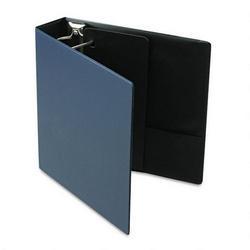 Cardinal Brands Inc. Recycled Easy Open® D Ring Binder, Leather Grain Vinyl, 2 Capacity, Navy