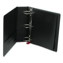 Cardinal Brands Inc. Recycled Easy Open® D Ring Binder, Leather Grain Vinyl, 3 Capacity, Black