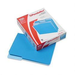 Esselte Pendaflex Corp. Recycled Interior File Folders, Blue, 1/3 Cut, Letter, 100/Box
