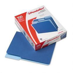 Esselte Pendaflex Corp. Recycled Interior File Folders, Navy, 1/3 Cut, Letter, 100/Box