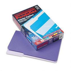 Esselte Pendaflex Corp. Recycled Interior File Folders, Violet, 1/3 Cut, Legal, 100/Box