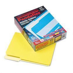 Esselte Pendaflex Corp. Recycled Interior File Folders, Yellow, 1/3 Cut, Letter, 100/Box